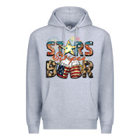 Heather Grey Stars stripes beer Premium Hoodie - FaDigitalArtStudio