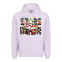 Lilac Stars stripes beer Premium Hoodie - FaDigitalArtStudio