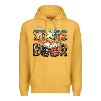 Mustard Stars stripes beer Premium Hoodie - FaDigitalArtStudio