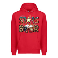Red Stars stripes beer Premium Hoodie - FaDigitalArtStudio