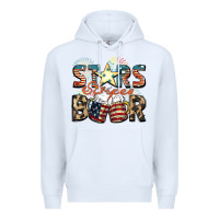 White Stars stripes beer Premium Hoodie - FaDigitalArtStudio