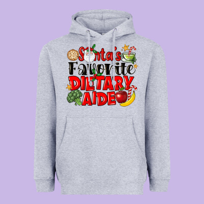 Santas Favorite Dietary Aide Heavyweight Hoodie Designed By Lillyallendesigns