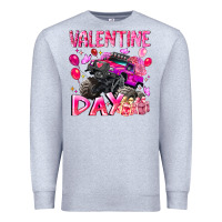 Heather Grey Valentine Day Premium Sweatshirt - CowhideDigitalArt