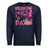Navy Valentine Day Premium Sweatshirt - CowhideDigitalArt