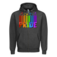 Charcoal Heather Pride Barcode Zipper Hoodie - FaDigitalArtStudio