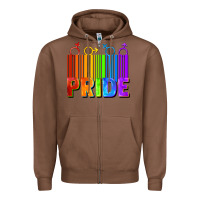 Chestnut Pride Barcode Zipper Hoodie - FaDigitalArtStudio
