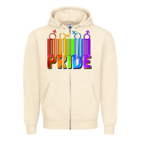 Sandshell Pride Barcode Zipper Hoodie - FaDigitalArtStudio