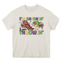 Cream i'm catchin' if you're throwin' Heavy Core Tee - MaliasSmallBusiness