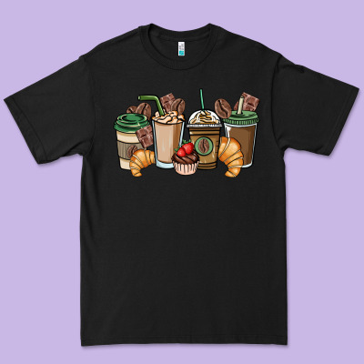 Coffee Coffee Cups Premium Tee Designed By Nancycooperartshop