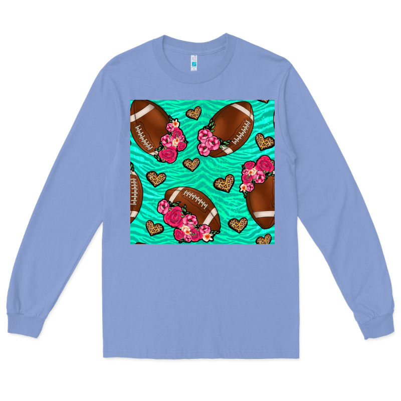 American Football Roses And Hearts Long Sleeve Tee by NancyCooperArtShop | Teevron
