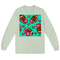 Matcha American Football roses and hearts Long Sleeve Tee - NancyCooperArtShop