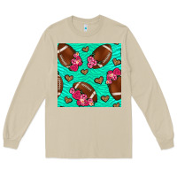 Mushroom American Football roses and hearts Long Sleeve Tee - NancyCooperArtShop