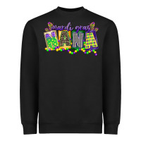 Black mardi gras nana Heavyweight Sweatshirt - CowGirlArtShop