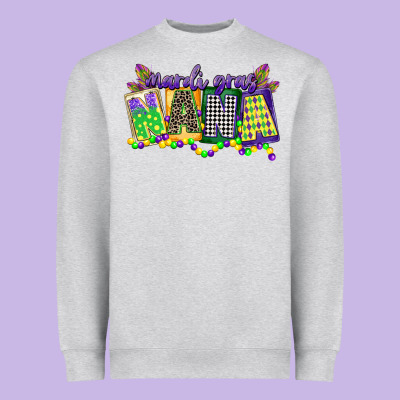 Mardi Gras Nana Heavyweight Sweatshirt Designed By Cowgirlartshop
