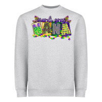 Heather Grey mardi gras nana Heavyweight Sweatshirt - CowGirlArtShop