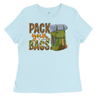Baby Blue pack your bags Ladies Tee - NancyCooperArtShop