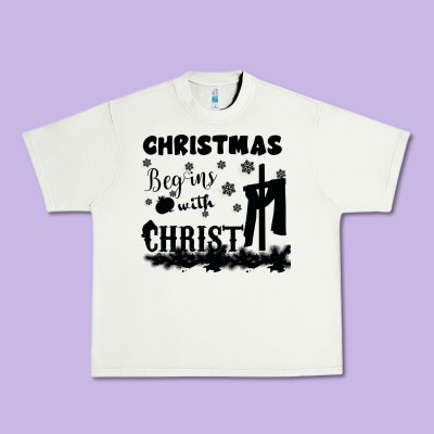 Christmas Begins With Christ Urban Heavy Tee Designed By Bettercallsaul