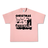 Salmon Christmas Begins With Christ Urban Heavy Tee - Bettercallsaul
