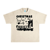 Sandshell Christmas Begins With Christ Urban Heavy Tee - Bettercallsaul