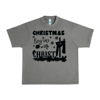 Tornado Christmas Begins With Christ Urban Heavy Tee - Bettercallsaul