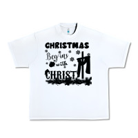 White Christmas Begins With Christ Urban Heavy Tee - Bettercallsaul