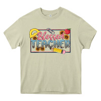 Mossy blessed teacher Heavy Core Tee - MaliasSmallBusiness