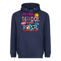 Navy Bye Bye School Hello Pool Teacher  Squad Heavyweight Hoodie - CowhideDigitalArt
