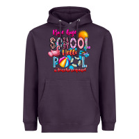 Plum Bye Bye School Hello Pool Teacher  Squad Heavyweight Hoodie - CowhideDigitalArt