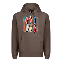 Coffee 4th of July mini with lightning bolt Premium Hoodie - FaDigitalArtStudio