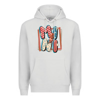Dove Grey 4th of July mini with lightning bolt Premium Hoodie - FaDigitalArtStudio