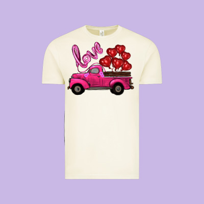 Valentine's Day Turck With Balloons Vintage Tee Designed By Ranaportraitstore
