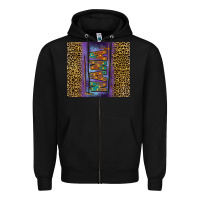 Black Leopard nana Zipper Hoodie - FaDigitalArtStudio