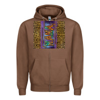 Chestnut Leopard nana Zipper Hoodie - FaDigitalArtStudio