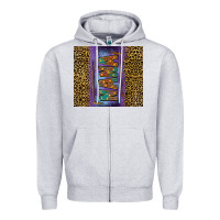 Heather Grey Leopard nana Zipper Hoodie - FaDigitalArtStudio