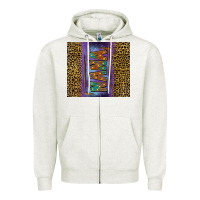 Oatmeal Heather Leopard nana Zipper Hoodie - FaDigitalArtStudio