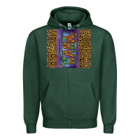 Sports Green Leopard nana Zipper Hoodie - FaDigitalArtStudio