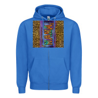 True Royal Leopard nana Zipper Hoodie - FaDigitalArtStudio
