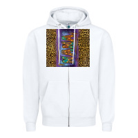 White Leopard nana Zipper Hoodie - FaDigitalArtStudio