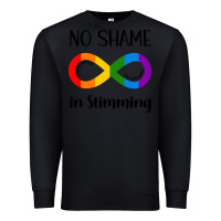 Black no Shame Stimming Premium Sweatshirt - CowhideDigitalArt