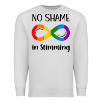 Dove Grey no Shame Stimming Premium Sweatshirt - CowhideDigitalArt
