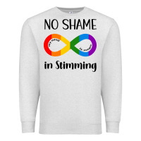 Oatmeal Heather no Shame Stimming Premium Sweatshirt - CowhideDigitalArt