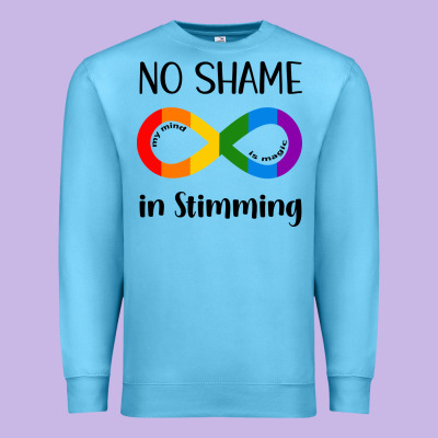 No Shame Stimming Premium Sweatshirt Designed By Cowhidedigitalart