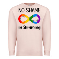 Pale Pink no Shame Stimming Premium Sweatshirt - CowhideDigitalArt
