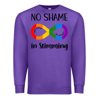 Purple no Shame Stimming Premium Sweatshirt - CowhideDigitalArt