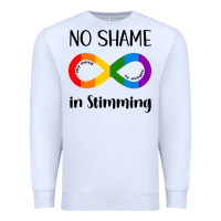 White no Shame Stimming Premium Sweatshirt - CowhideDigitalArt