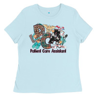 Baby Blue pca patient care assistant western Ladies Tee - NancyCooperArtShop