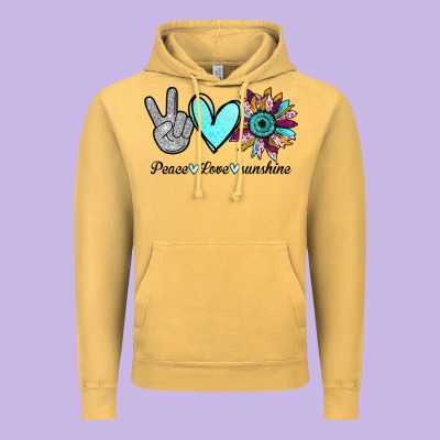 Peace Love Sunshine Vintage Hoodie Designed By Bettercallsaul