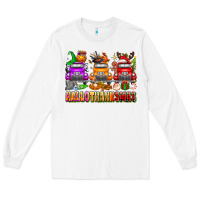 White Hallothanksmas trucks Long Sleeve Tee - texasbilliewilder