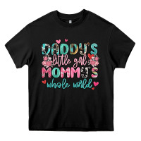 Black daddy's little girl mommy's whole world Heavy Core Tee - MaliasSmallBusiness