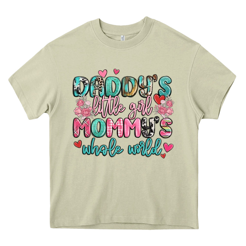 Daddy's Little Girl Mommy's Whole World Heavy Core Tee by MaliasSmallBusiness | Teevron